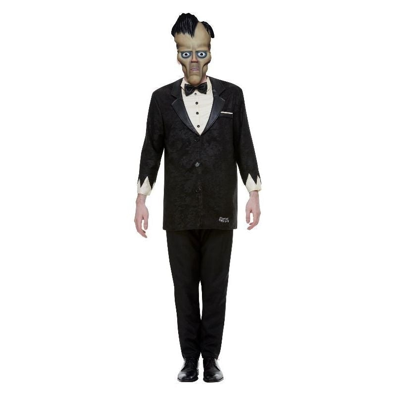 Costumes Australia Addams Family Lurch Costume Adult Black Suit Mask_1