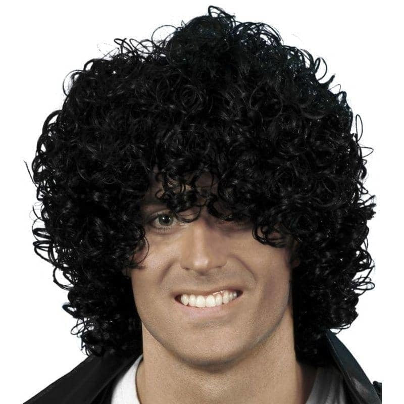 Costumes Australia Afro Wet Look Wig Adult Black_1