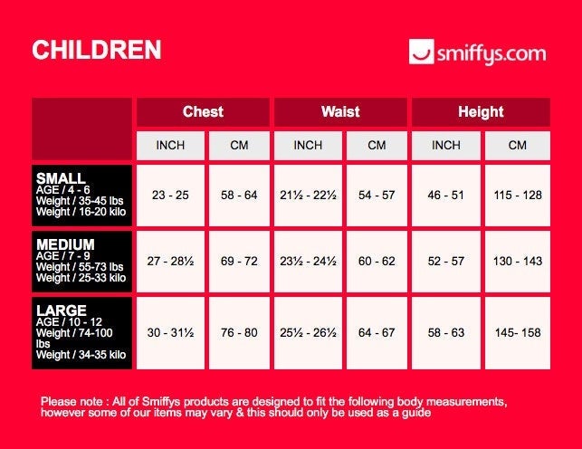 Costumes Australia Size Chart Alien Costume Green