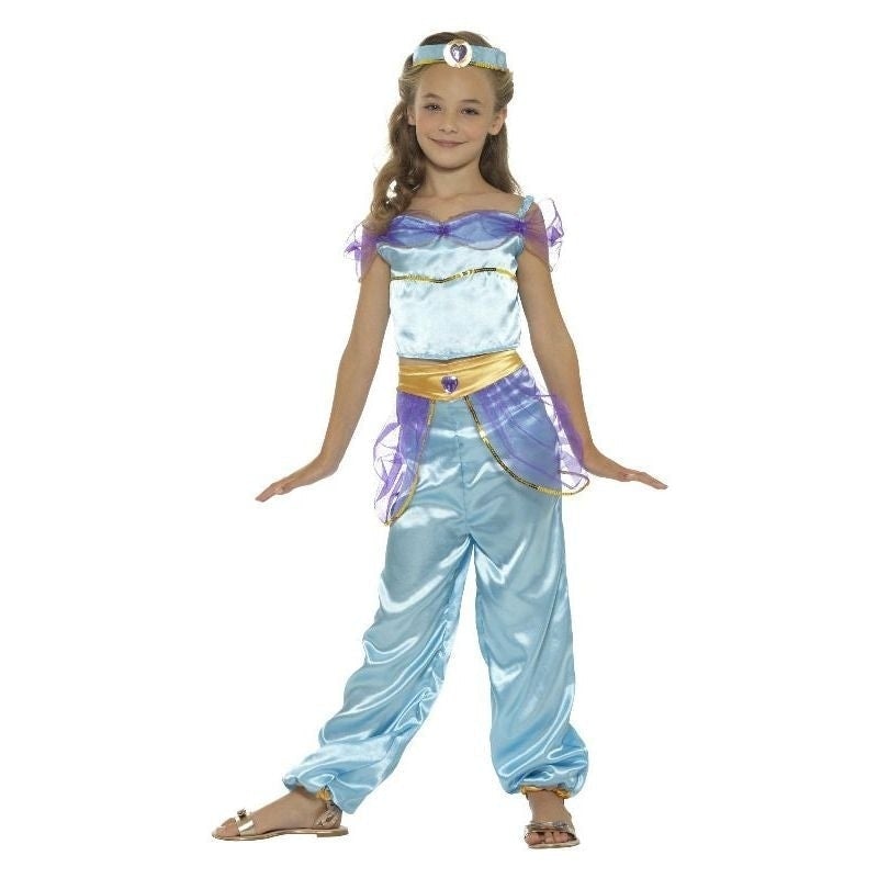 Costumes Australia Arabian Princess Costume Kids Blue Jewel Headband_2