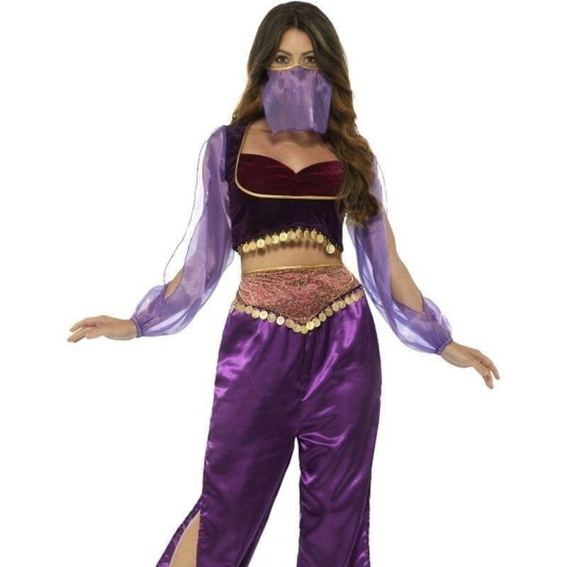 Costumes Australia Arabian Princess Jasmine Costume Adult Purple Trousers Top Veil_1