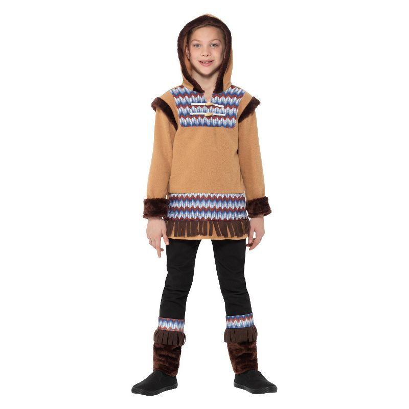 Costumes Australia Arctic Boy Costume Brown Child Eskimo Fleece_1