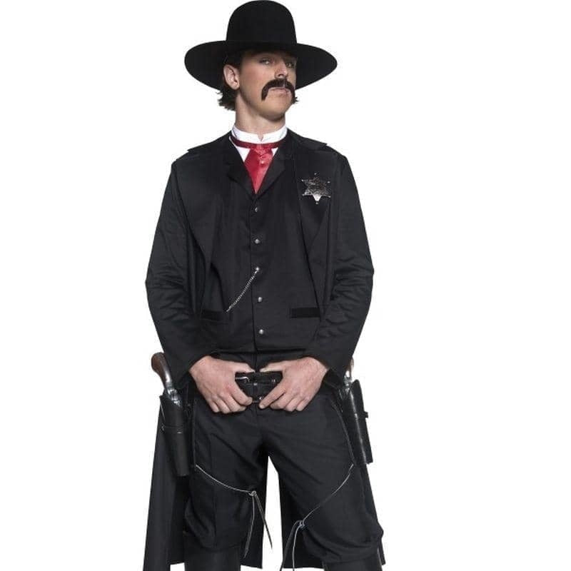 Costumes Australia Authentic Western Sheriff Deluxe Costume Adult Black_1