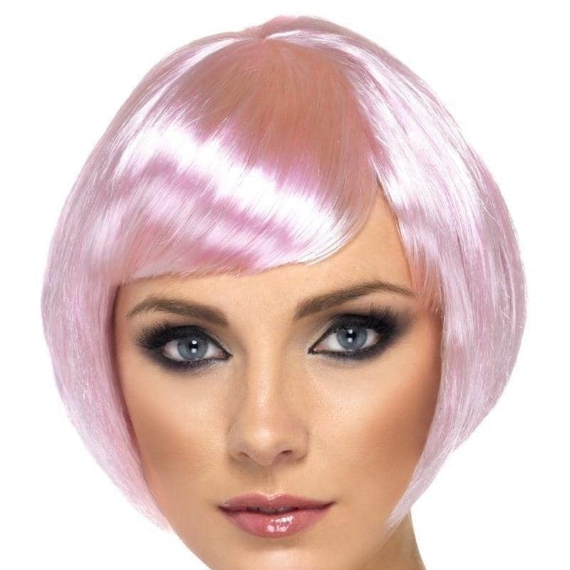 Costumes Australia Babe Wig Ladies Light Pink with Fringe_1