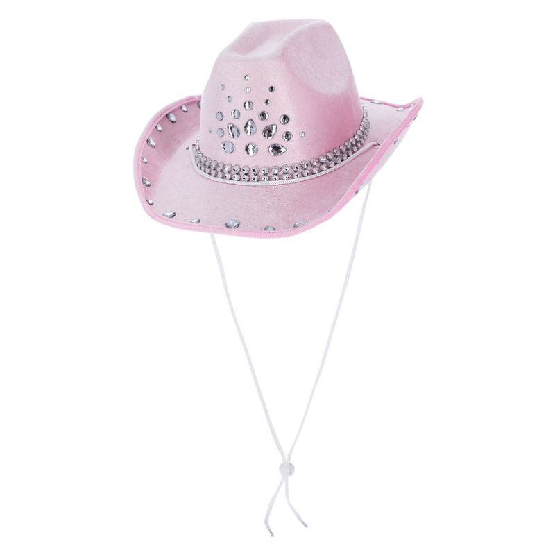 Costumes Australia Baby Pink Rhinestone Cowboy Hat Adult_1