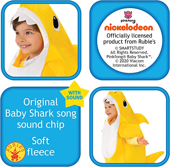 Costumes Australia Baby Shark Yellow Costume for Kids_4