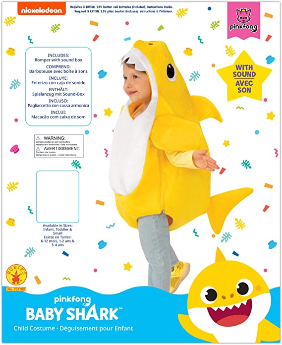 Costumes Australia Baby Shark Yellow Costume for Kids_5