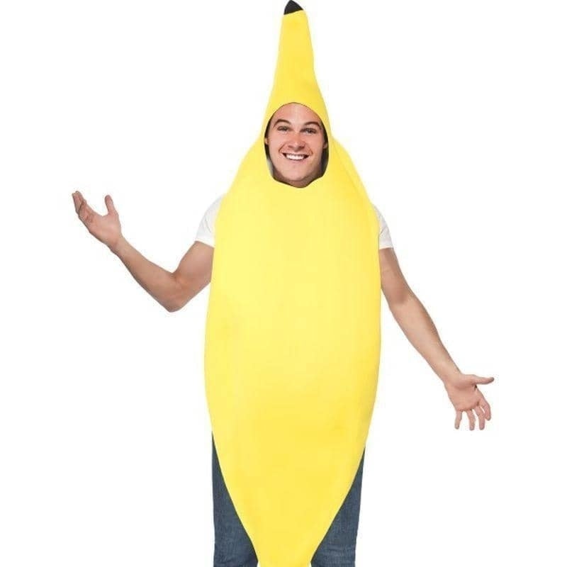 Costumes Australia Banana Costume Adult Yellow Jumpsuit_1