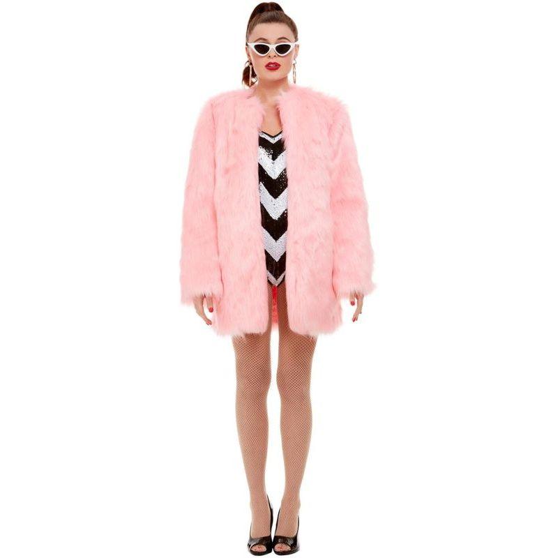 Costumes Australia Barbie 60th Anniversary Costume Movie Pink Fluffy Coat Sunglasses_1