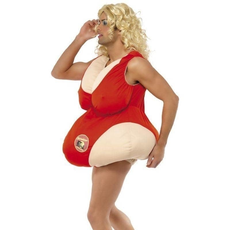 Costumes Australia Baywatch Costume Adult Padded Red Swimsuit_3