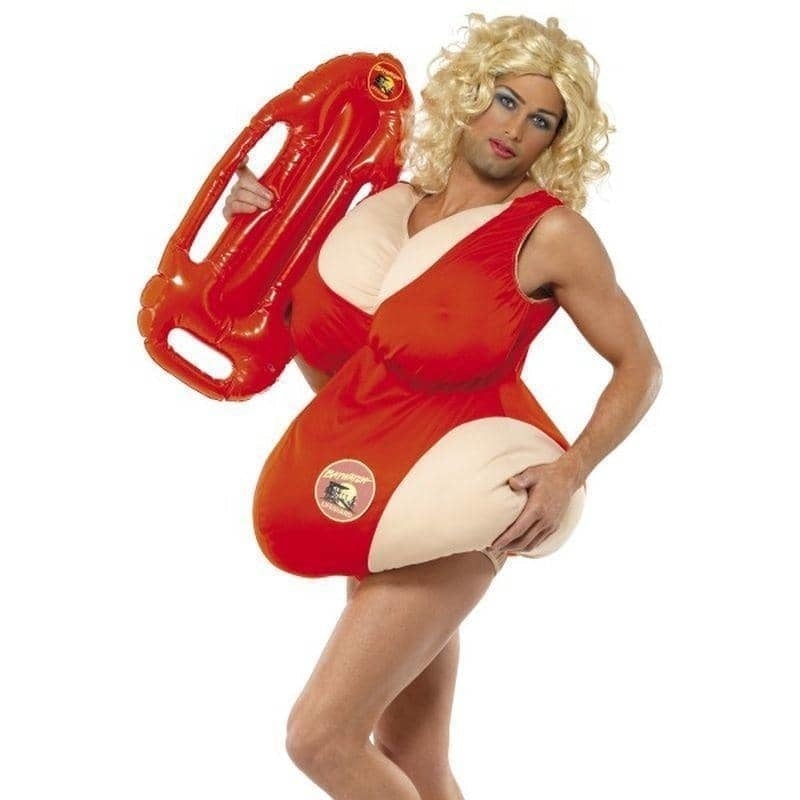 Costumes Australia Baywatch Costume Adult Padded Red Swimsuit_1