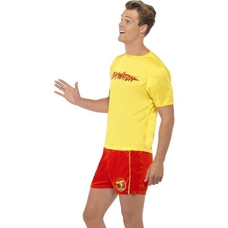 Costumes Australia Baywatch Mens Beach Costume Adult Yellow and Red_3