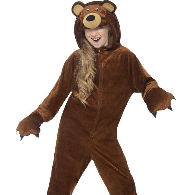 Costumes Australia Bear Costume Kids Brown Jumpsuit with Claws_1