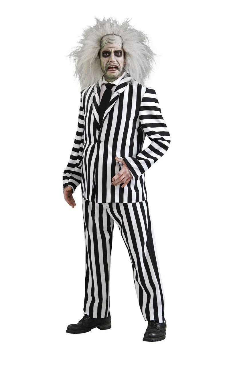 Costumes Australia Beetlejuice Deluxe Mens Striped Suit Costume_1