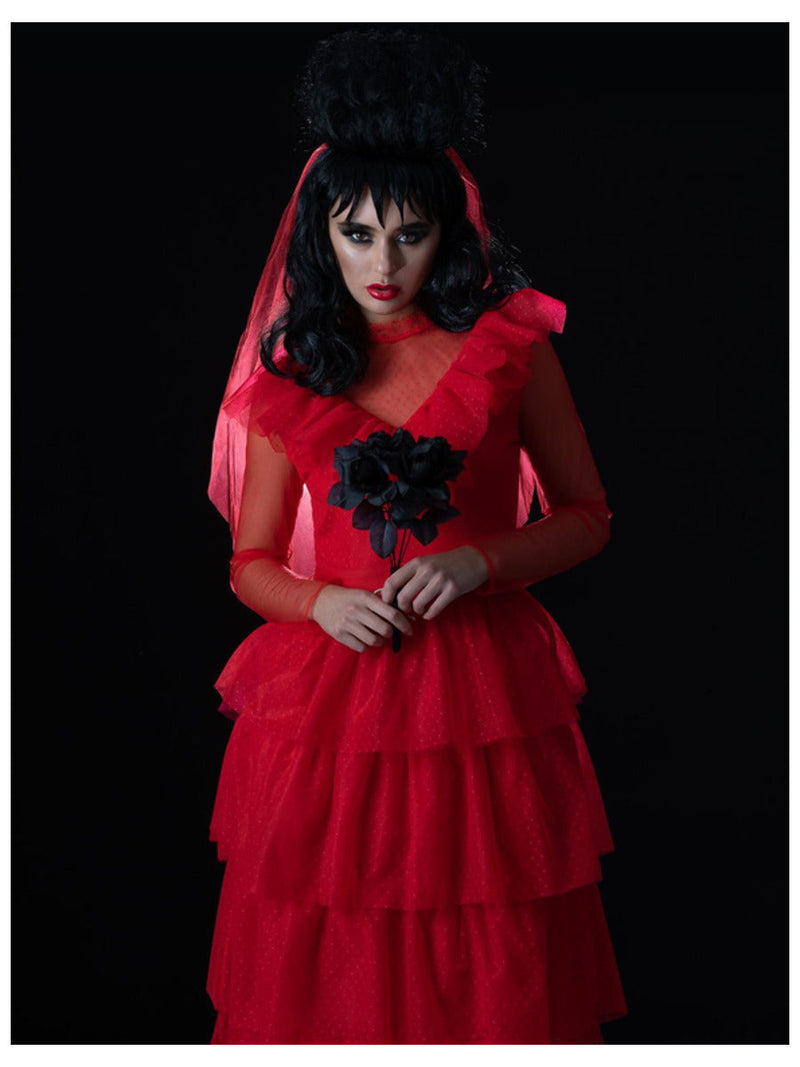 Costumes Australia Beetlejuice Lydia Bride Costume Red Wedding Dress_2