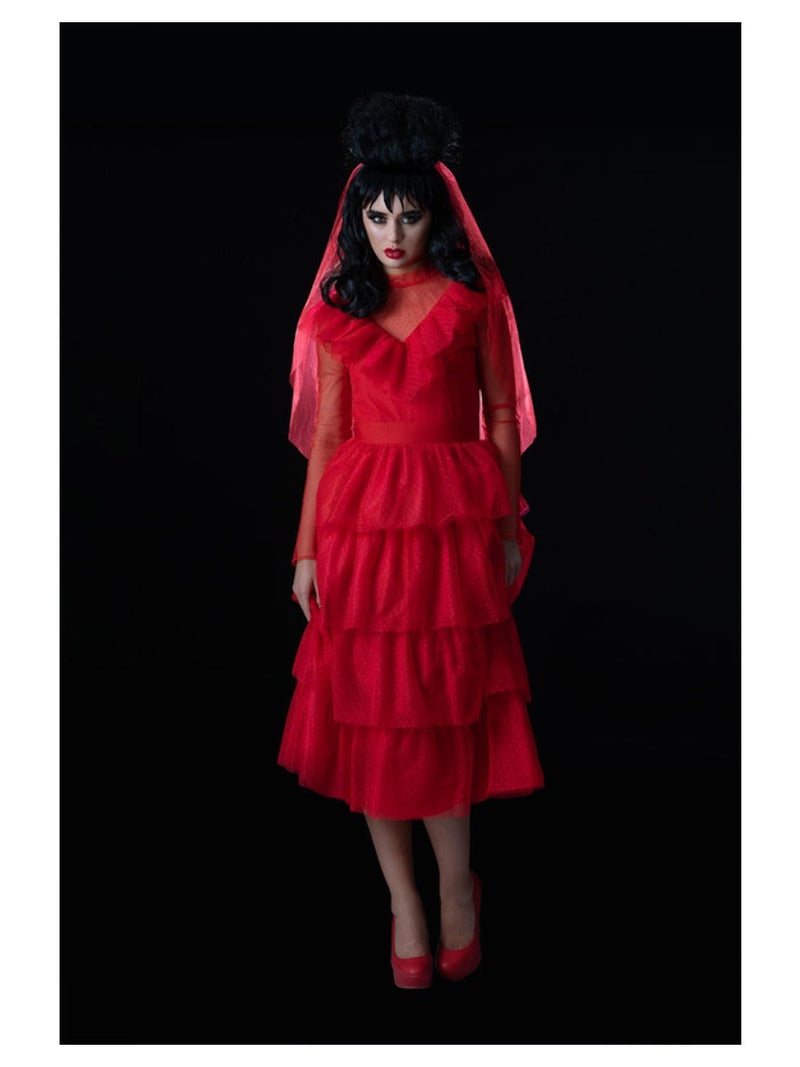 Costumes Australia Beetlejuice Lydia Bride Costume Red Wedding Dress_3