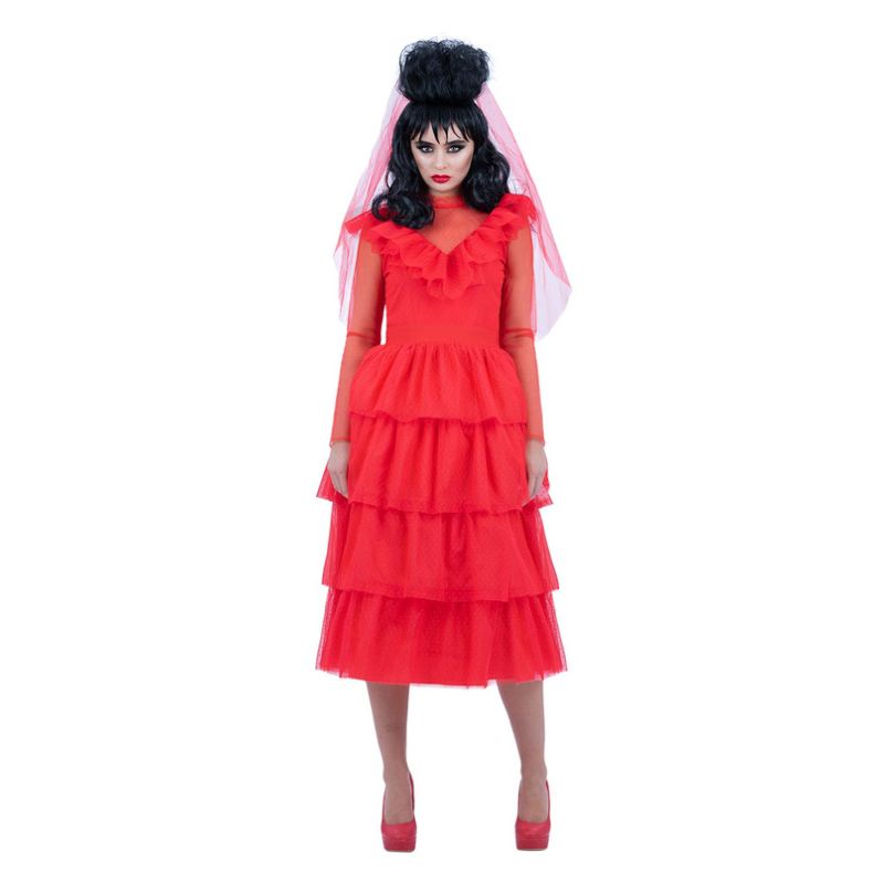 Costumes Australia Beetlejuice Lydia Bride Costume Red Wedding Dress_1