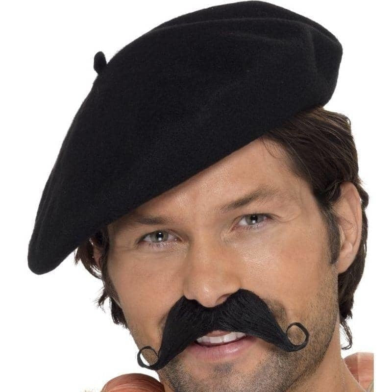 Costumes Australia Beret Adult Black Costume Accessory_1