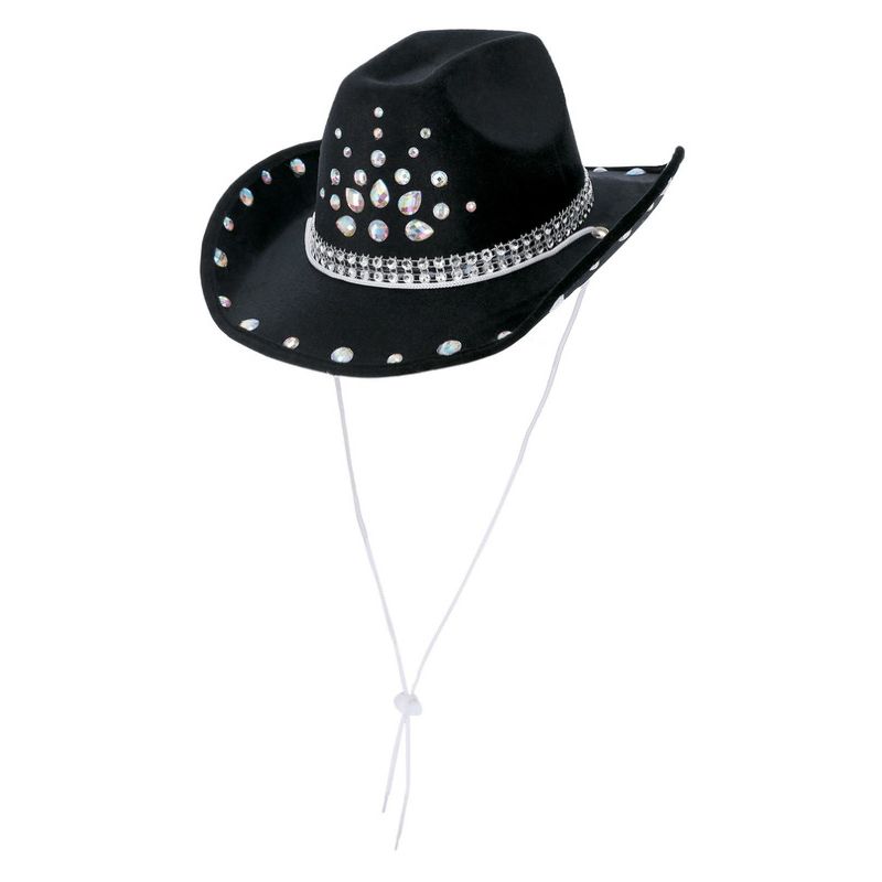 Costumes Australia Black Rhinestone Cowboy Hat Adult_1