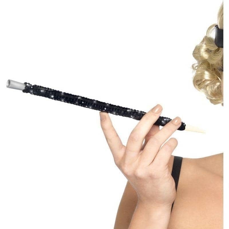 Costumes Australia Black Sequinned Cigarette Holder Adult_1