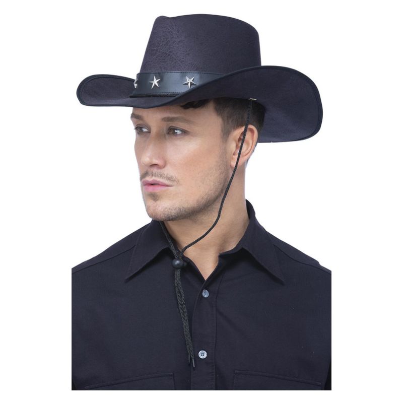 Costumes Australia Black Western Cowboy Hat Adult_1