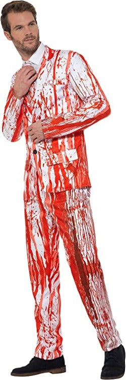 Costumes Australia Blood Drip Stand Out From The Crowd Adult Red Party Suit_2