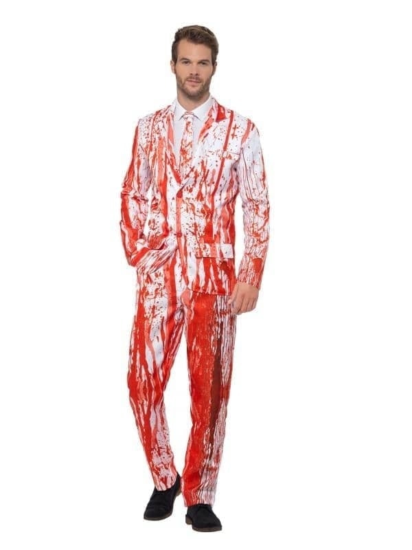 Costumes Australia Blood Drip Stand Out From The Crowd Adult Red Party Suit_1