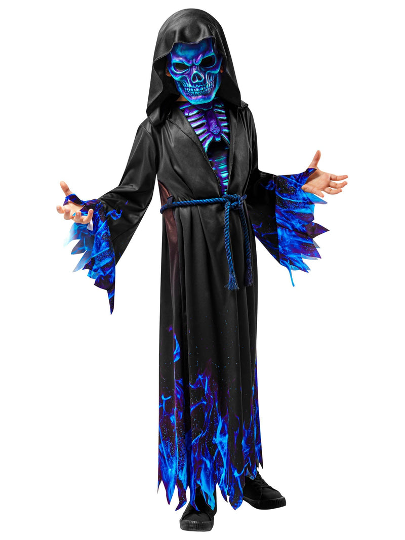 Costumes Australia Blue Reaper Skull Boys Costume_1