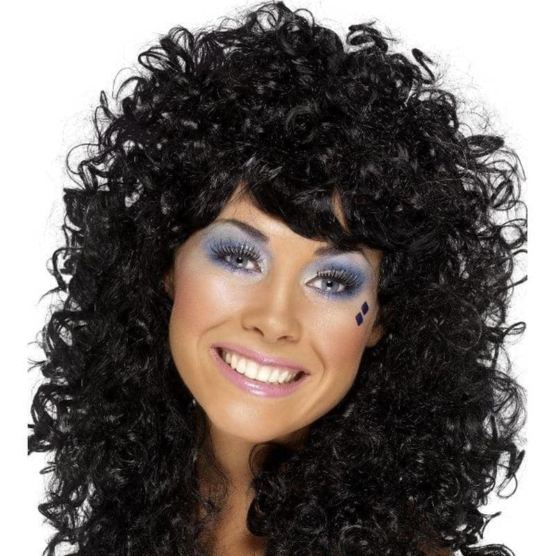 Costumes Australia Boogie Babe Wig Adult Black_1