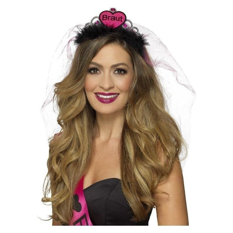 Costumes Australia Size Chart Braut Tiara Adult Pink Black