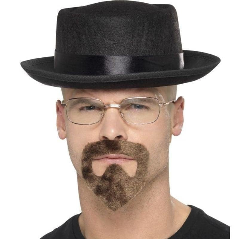 Costumes Australia Breaking Bad Costume Kit Adult Black Hat Glasses and Goatee Included_1