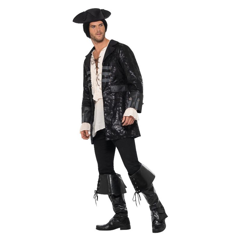 Costumes Australia Buccaneer Pirate Jacket Black Adult_3