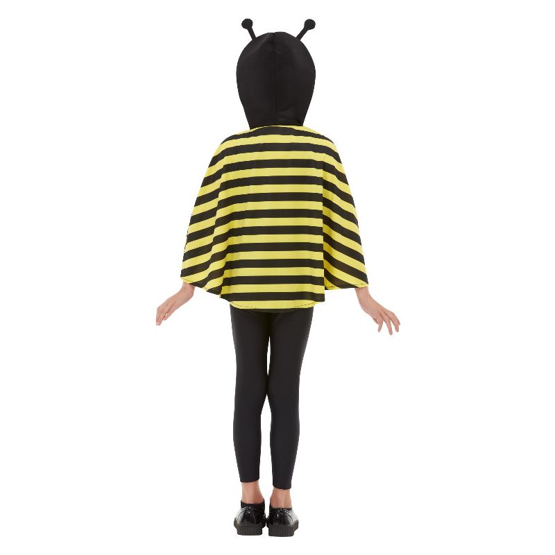 Costumes Australia Bumblebee Hooded Cape Black & Yellow Child_2