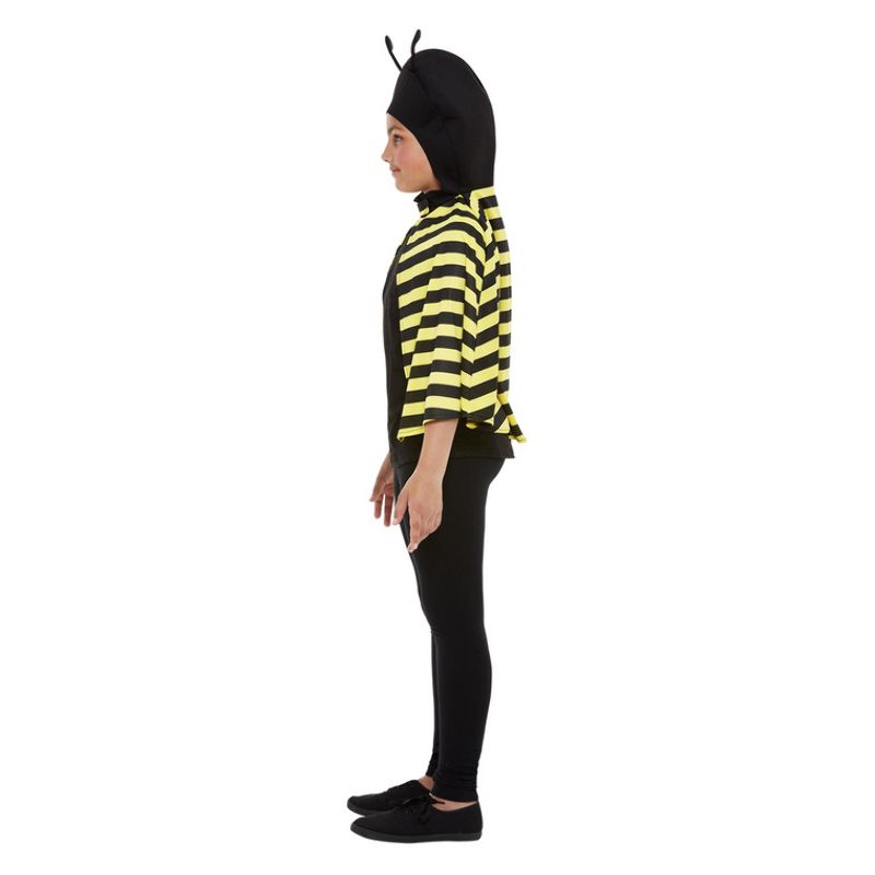 Costumes Australia Bumblebee Hooded Cape Black & Yellow Child_3