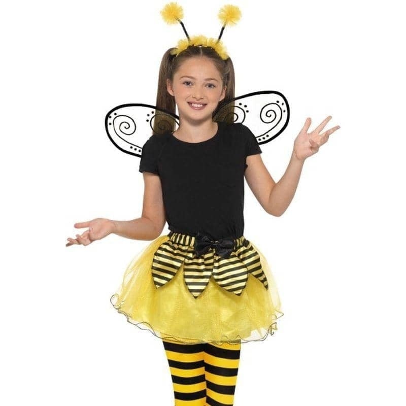 Costumes Australia Bumblebee Kit Child Black Yellow Tutu Wings Headband_1