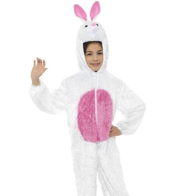 Costumes Australia Bunny Costume Kids White Jumpsuit with Hood_2