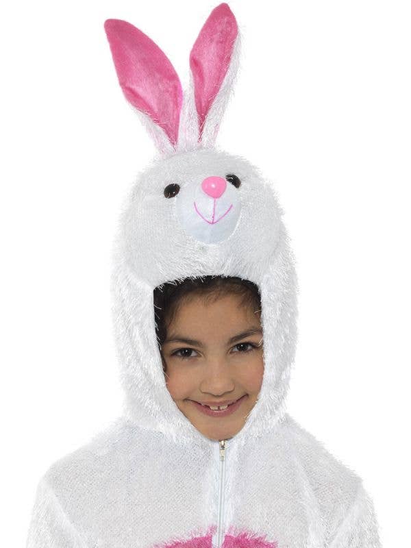 Costumes Australia Bunny Costume Kids White Jumpsuit with Hood_3