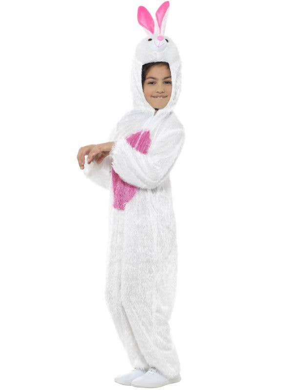 Costumes Australia Bunny Costume Kids White Jumpsuit with Hood_4