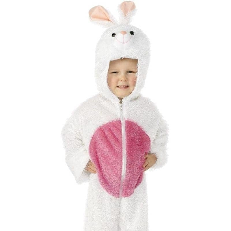 Costumes Australia Bunny Costume Kids White Jumpsuit with Hood_1