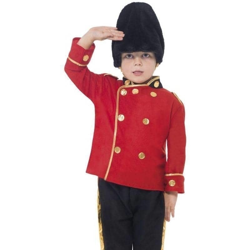 Costumes Australia Busby Guard Costume Kids Red Jacket Hat_1