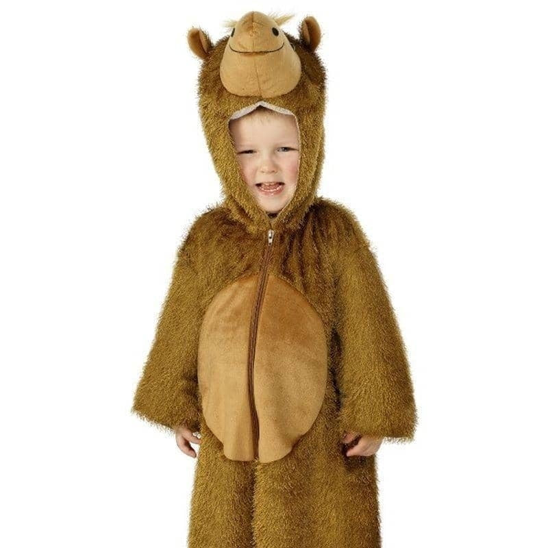 Costumes Australia Camel Costume Kids Brown Jumpsuit with Hood_1