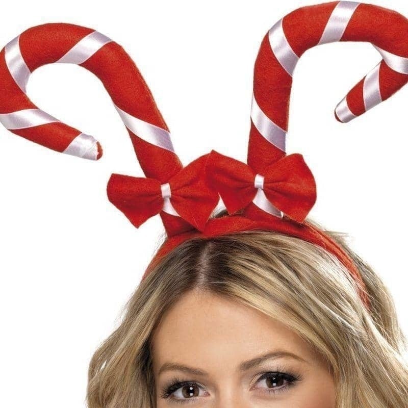 Costumes Australia Candy Cane Headband Adult Red Whte_1