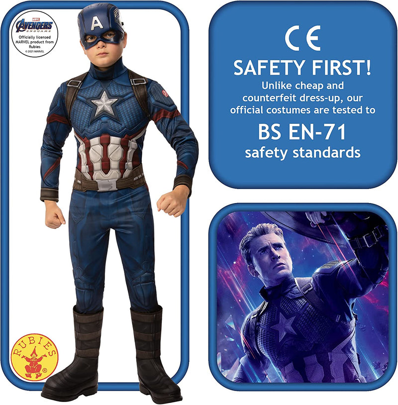 Costumes Australia Captain America Costume Boys Deluxe Avengers Endgame_2