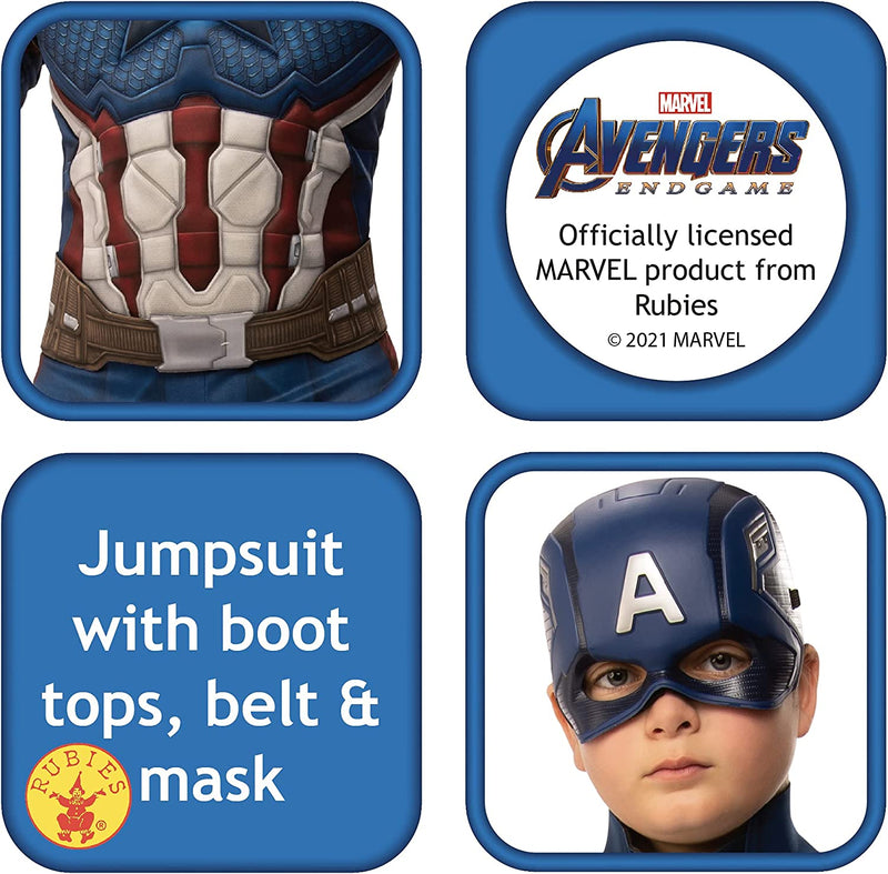 Costumes Australia Captain America Costume Boys Deluxe Avengers Endgame_3