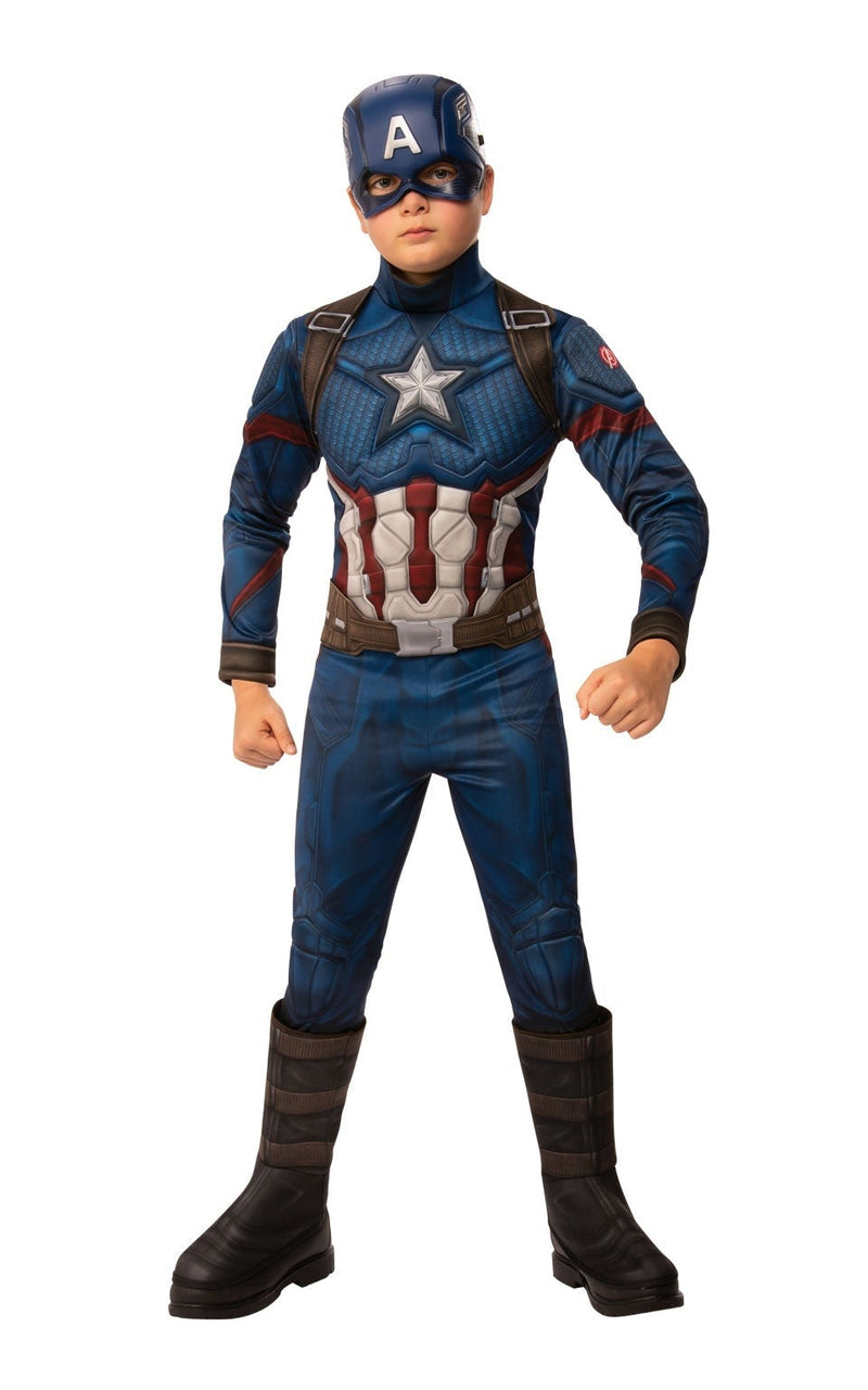 Costumes Australia Captain America Costume Boys Deluxe Avengers Endgame_1