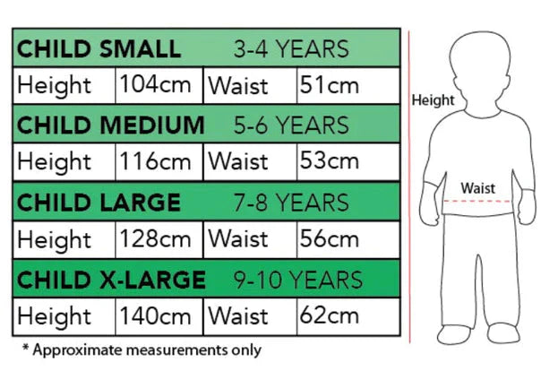 Costumes Australia Size Chart Captain America Mech Strike Boys Costume