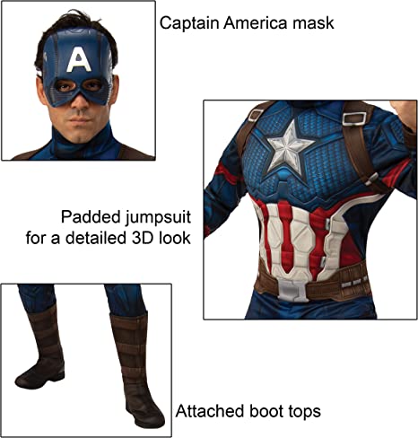 Costumes Australia Captain America Mens Costume Deluxe Avengers Endgame_2