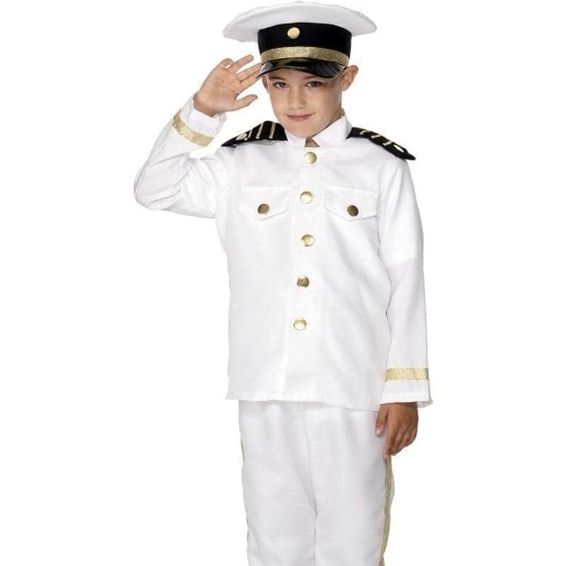 Costumes Australia Captain Costume Child Kids White_1