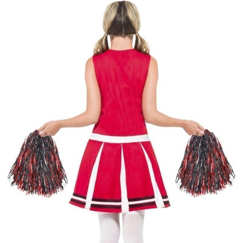 Costumes Australia Cheerleader Costume Adult Red Dress Pom Poms_2