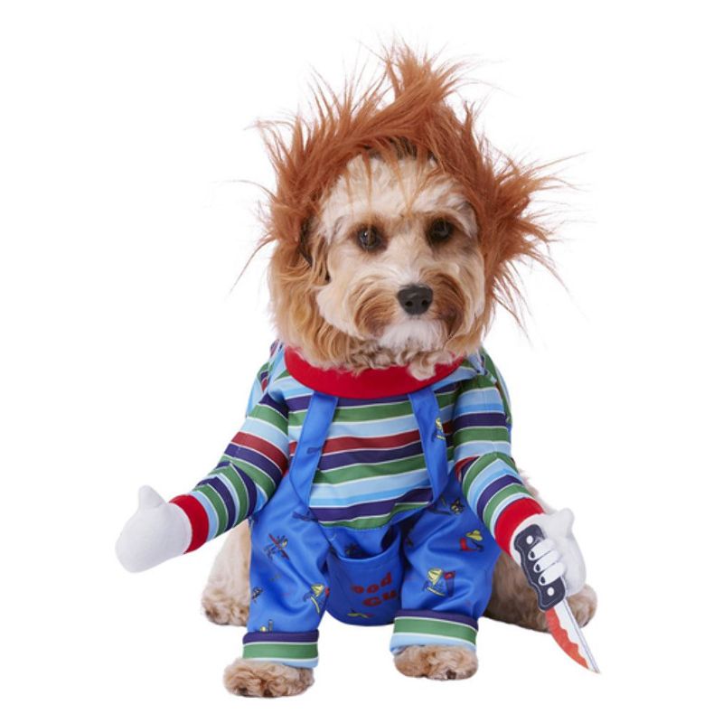 Costumes Australia Chucky Pet Costume Dog Blue Orange Multi_1